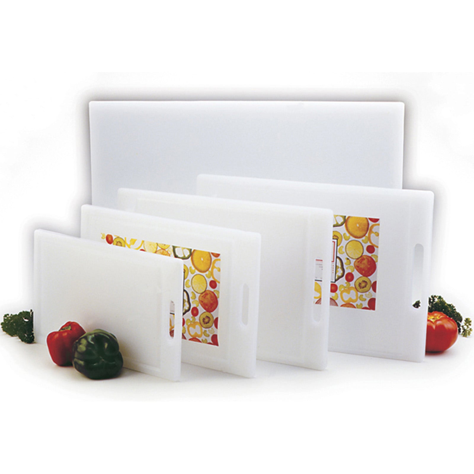 Norpro Professional 12-Inch x 18-Inch Cutting Board with Juice Groove, White