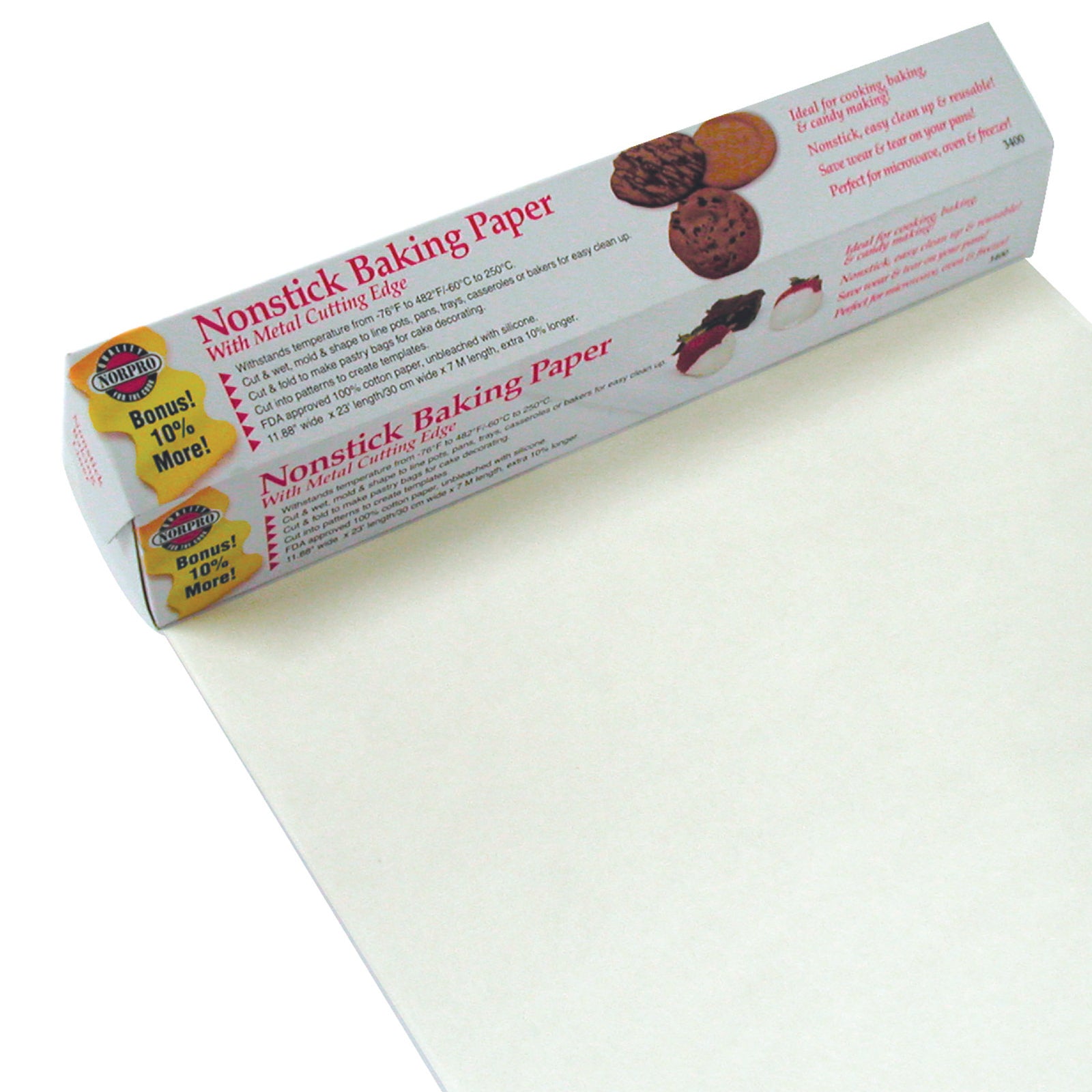 Norpro Heavy Duty Nonstick Baking Paper, 12-Inch, White