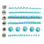 Norpro 8-Piece Cake Decorating Set with Icing Tips & Reusable Bag Kit