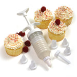 Norpro Cupcake Injector/Decorating Icing Set, 9-Piece, Stainless Steel Tips