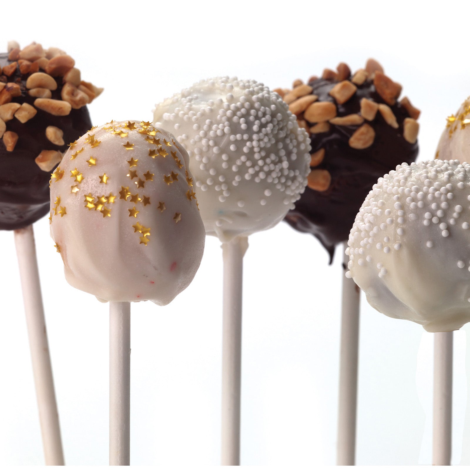 Norpro Silicone Cake Pop Pan with 20 Reusable Sticks, Red