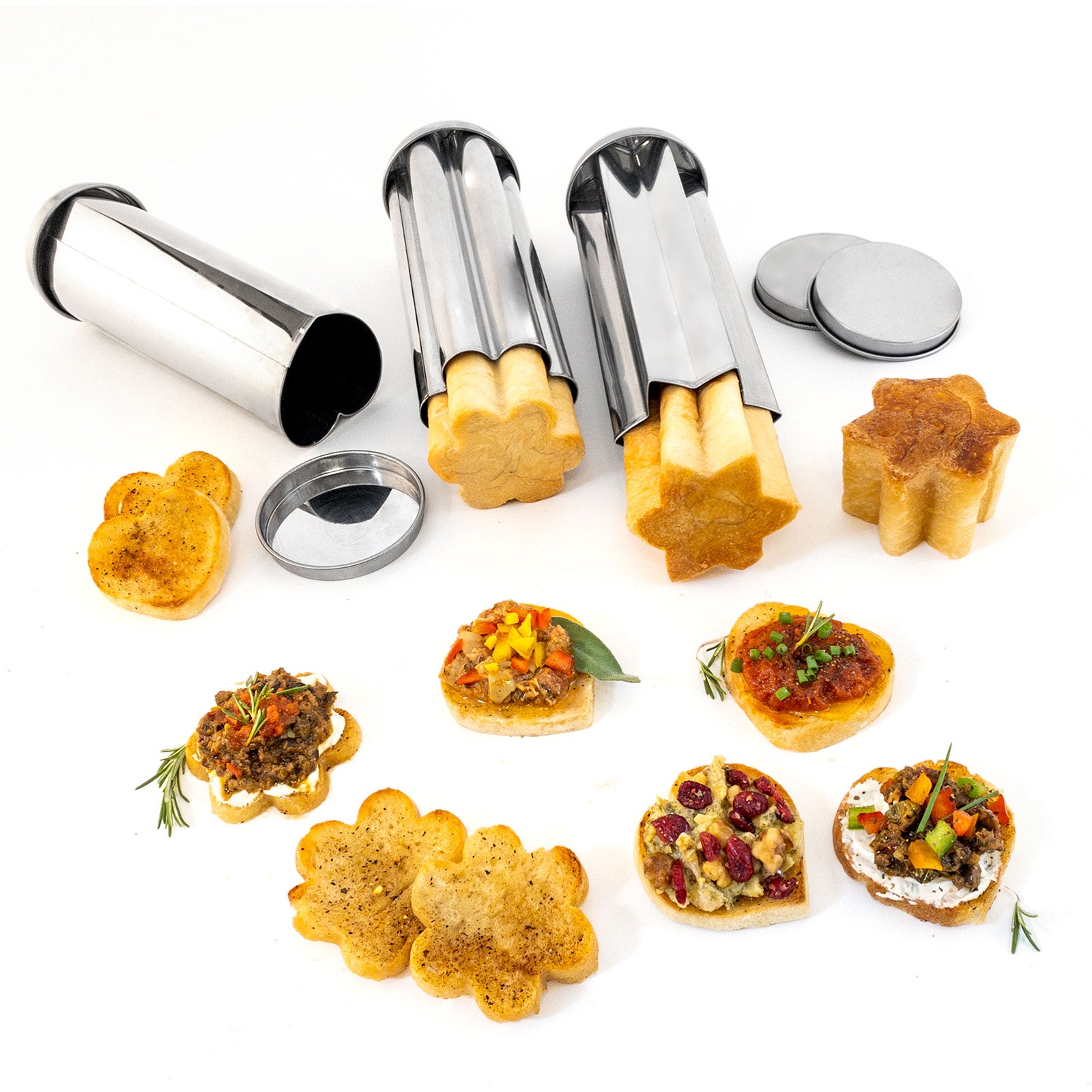 Norpro Tin Canape Bread Molds, Set of 3