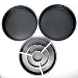 Norpro Checkerboard Cake Pan Set, 4-Piece Baking Kit with 3 Nonstick Pans and Batter Divider