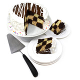 Norpro Checkerboard Cake Pan Set, 4-Piece Baking Kit with 3 Nonstick Pans and Batter Divider