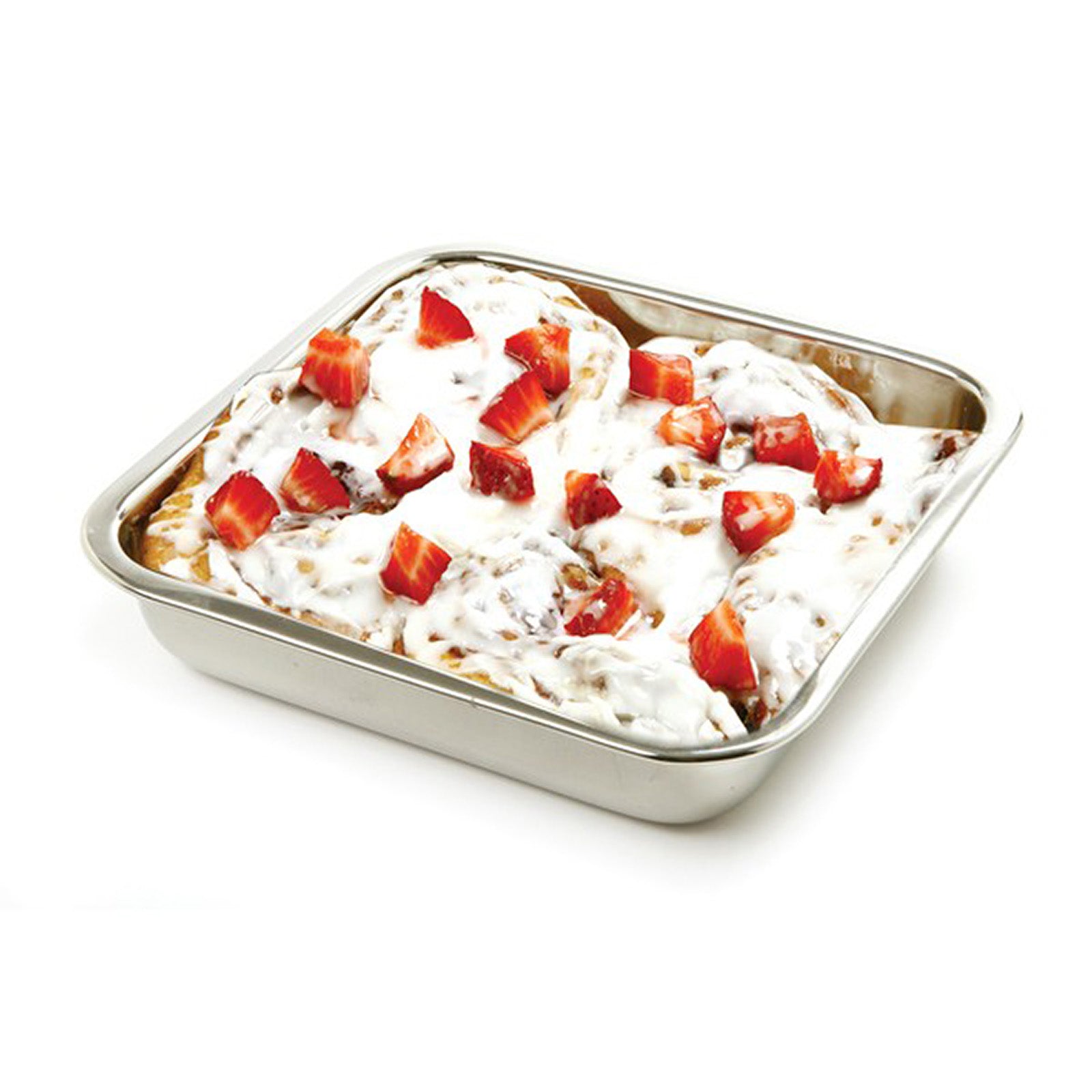 Norpro 8-Inch Stainless Steel Square Cake Pan – Rust-Resistant, Easy-Clean Baking Pan