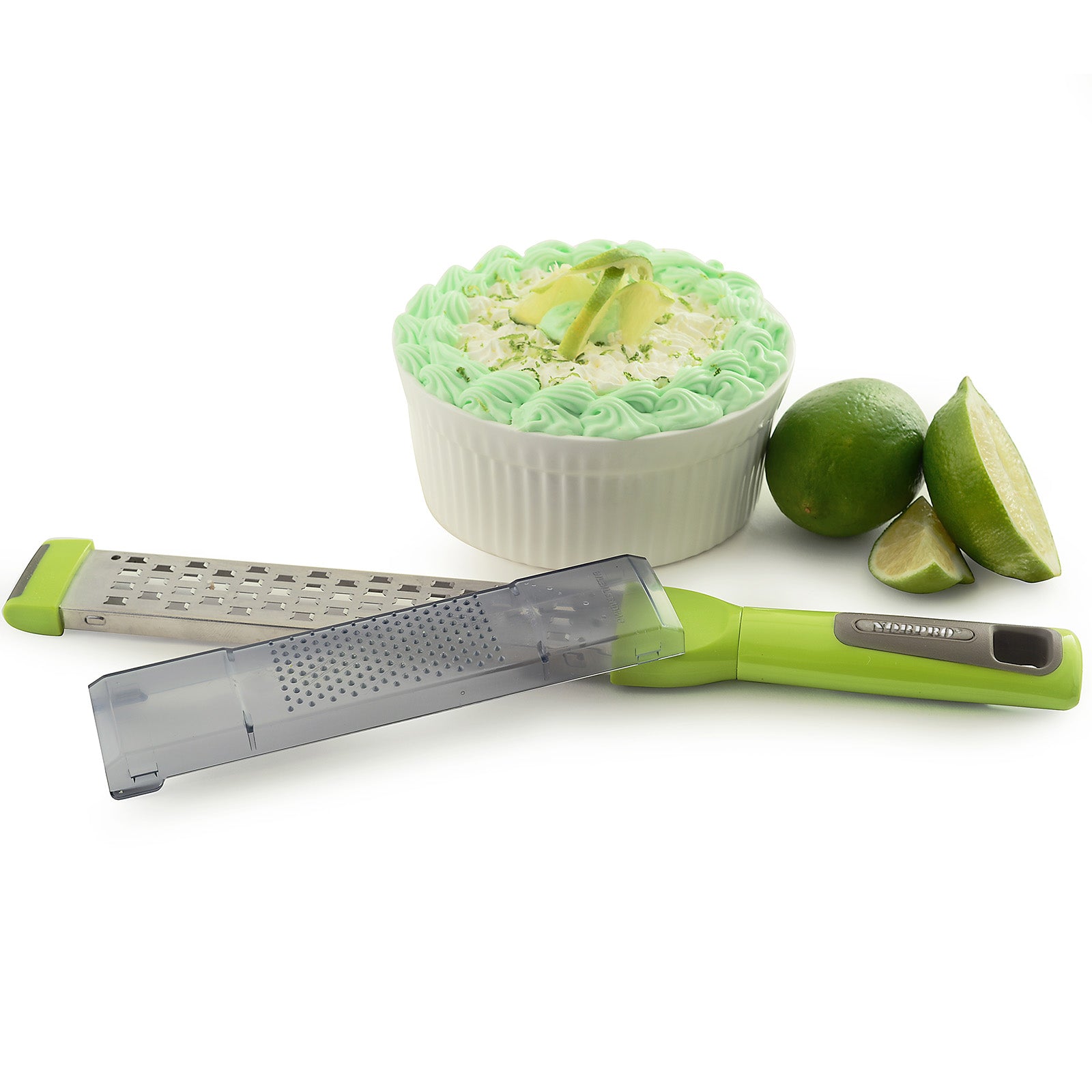 Norpro Dual Grater Zester with Storage Cover, Green