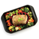 Norpro Oval Silicone Roast Rack, Red, 9 x 6 Inch