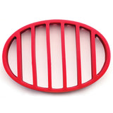 Norpro Oval Silicone Roast Rack, Red, 9 x 6 Inch
