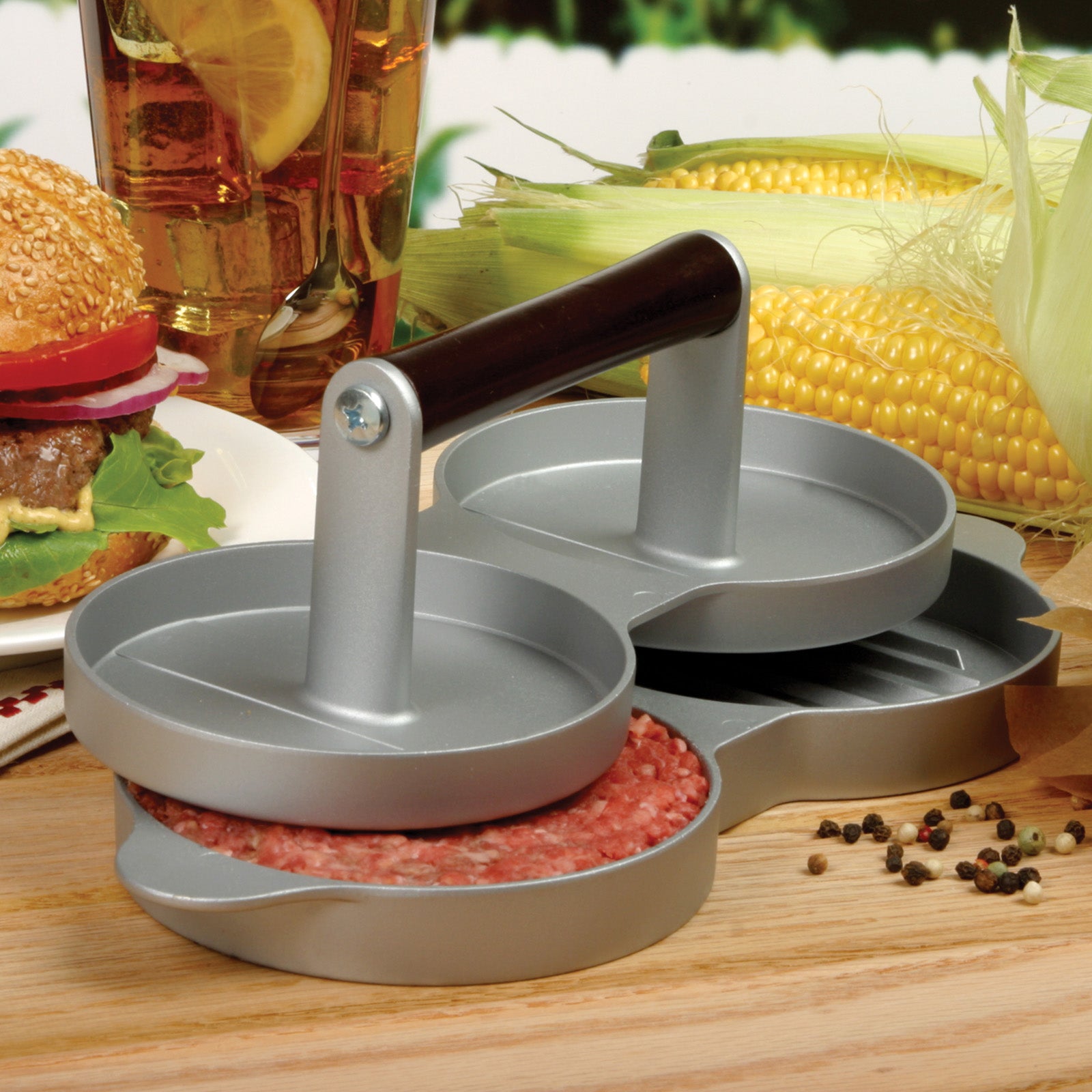 Norpro Nonstick Cast Aluminum Double Hamburger Press
