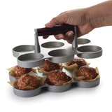 Norpro Nonstick Cast Aluminum Mini Burger Press, Makes 6 Sliders