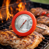 Norpro Soft Grip Silicone Meat Thermometer, Red, 1.75 Inch Dial