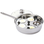 Norpro Stainless Steel Egg Poacher Skillet Set with 5 Poaching Cups