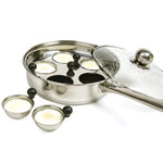 Norpro Stainless Steel Egg Poacher Skillet Set with 5 Poaching Cups