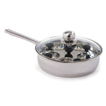 Norpro Stainless Steel Egg Poacher Skillet Set with 5 Poaching Cups