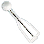 Norpro Ice Cream and Cookie Scoop – White Handle, Spring Action Release