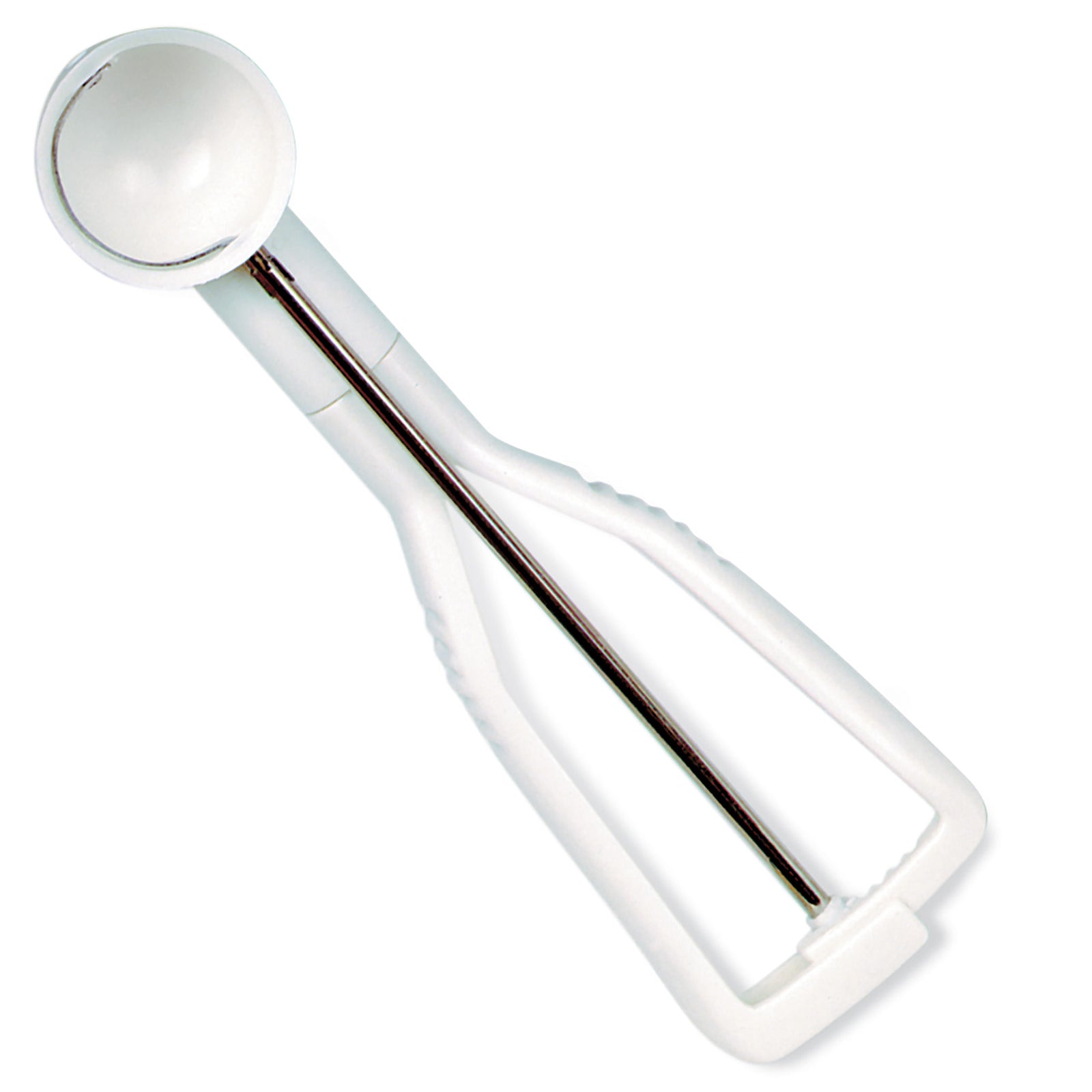 Norpro Ice Cream and Cookie Scoop – White Handle, Spring Action Release