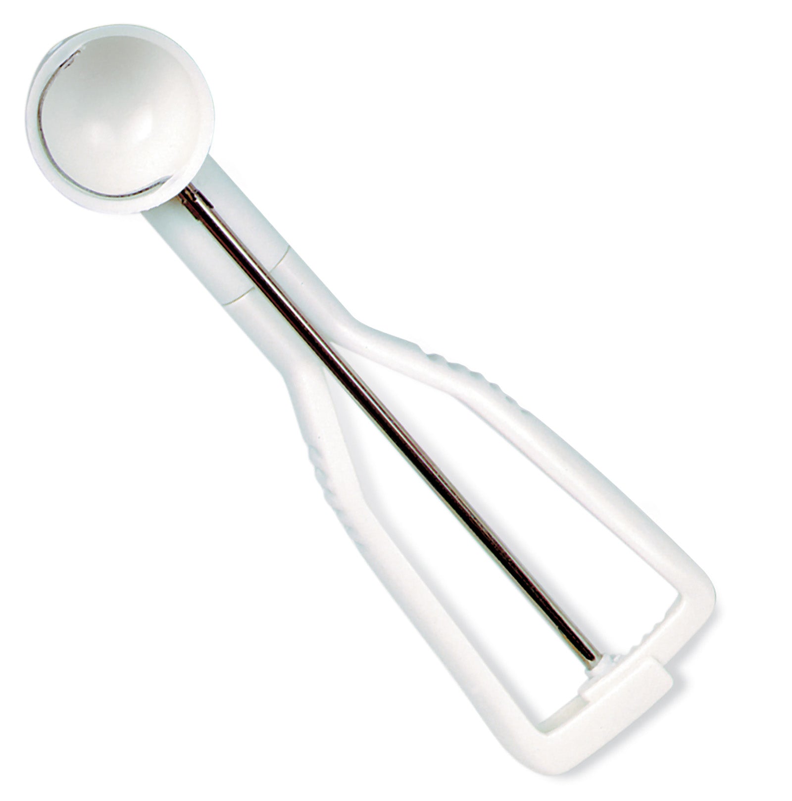 Norpro Ice Cream and Cookie Scoop – White Handle, Spring Action Release