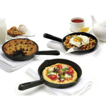 Norpro Pre-Seasoned Cast Iron Mini Pizza Skillet, Black
