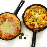 Norpro Pre-Seasoned Cast Iron Mini Pizza Skillet, Black