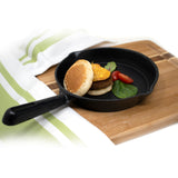 Norpro Pre-Seasoned Cast Iron Mini Pizza Skillet, Black