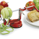 Norpro Apple-Master Parer, Slicer & Corer With Vacuum Base and Clamp for Rough Surfaces, Red