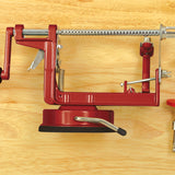 Norpro Apple-Master Parer, Slicer & Corer With Vacuum Base and Clamp for Rough Surfaces, Red