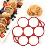 Norpro Silver Dollar Pancake and Egg Ring, Red