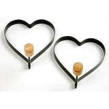 Norpro 4-Inch Nonstick Heart Shaped Pancake and Egg Rings, Set of 2, Black