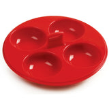 Norpro Silicone 4 Egg Poacher, Red