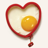 Norpro 3.5-Inch Silicone Heart Shaped Pancake and Egg Rings, Set of 2, Red