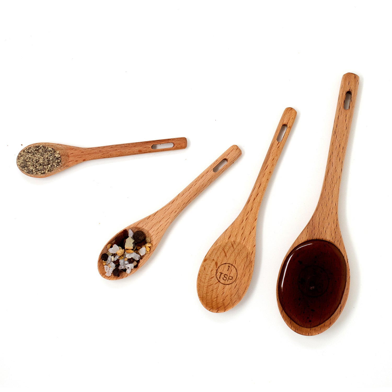 Norpro Beechwood Measuring Spoons, Set of 4