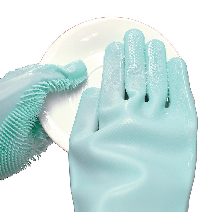 Norpro Silicone Cleaning Gloves with Micro Bristles, 1 Pair