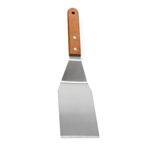 Norpro Stainless Steel Scraper Spatula with Mahogany Handle, 12-Inch