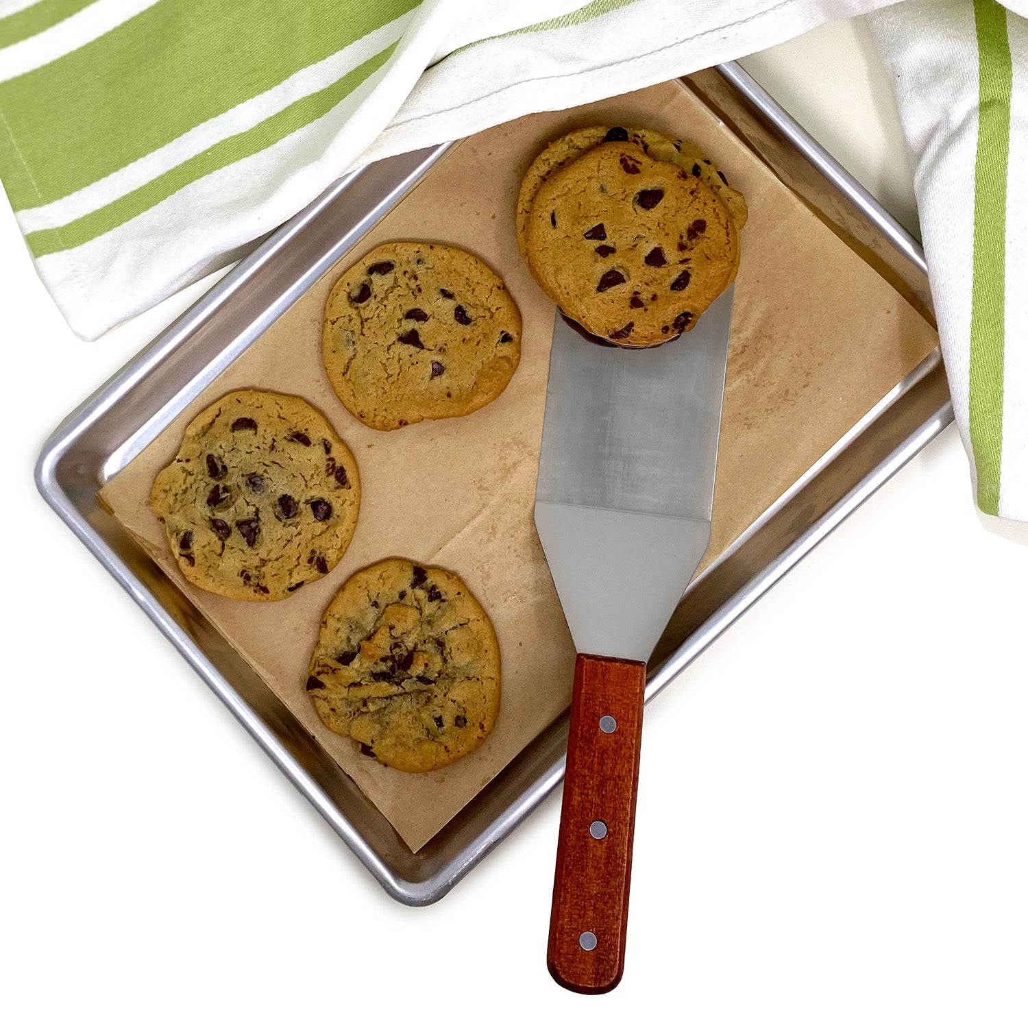 Norpro Stainless Steel Scraper Spatula with Mahogany Handle, 12-Inch