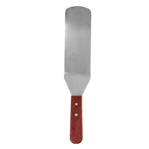 Norpro Stainless Steel Jumbo Solid Spatula with Mahogany Handle, 12-Inch