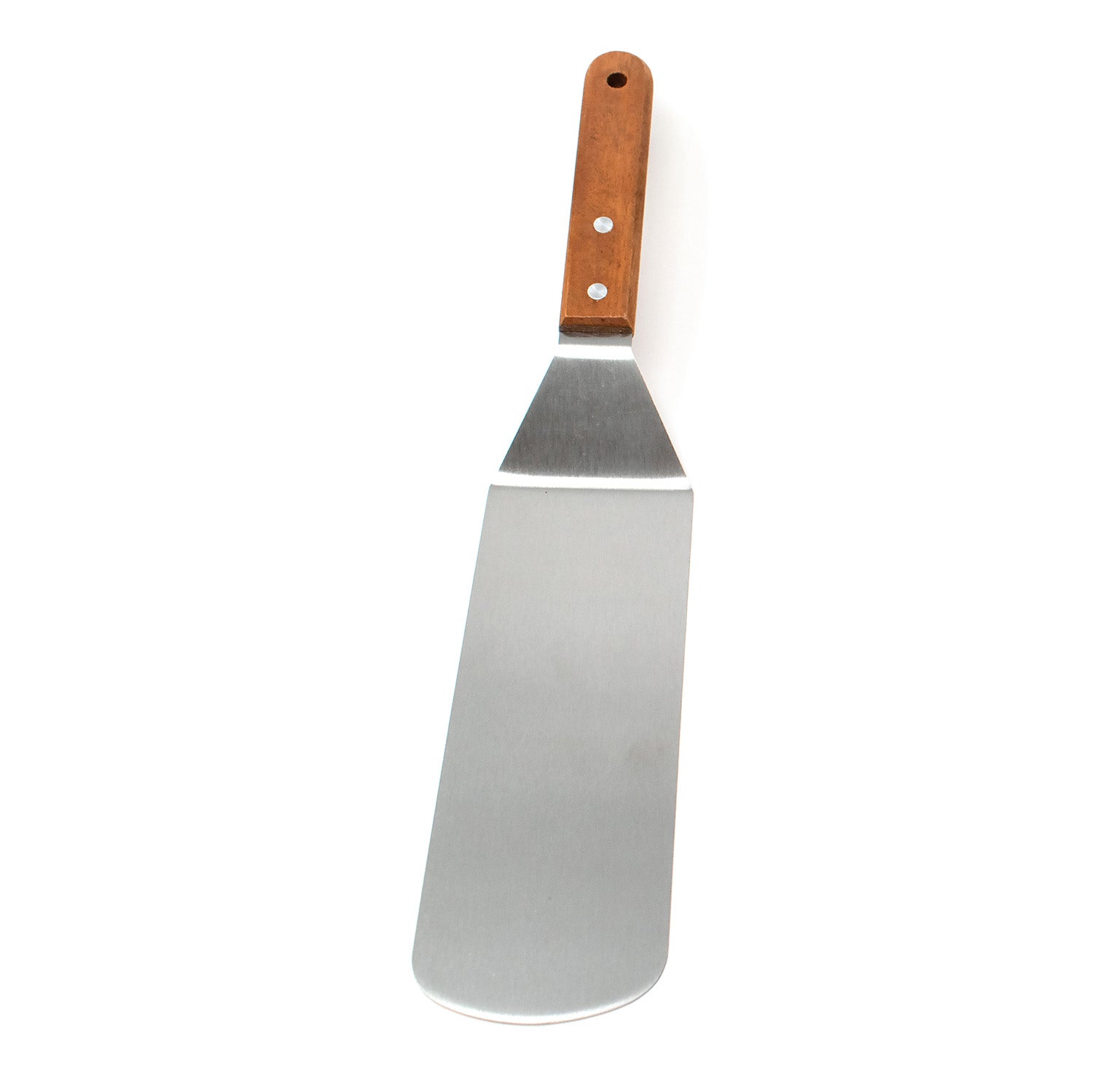 Norpro Stainless Steel Jumbo Solid Spatula with Mahogany Handle, 12-Inch