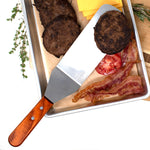 Norpro Stainless Steel Jumbo Solid Spatula with Mahogany Handle, 12-Inch