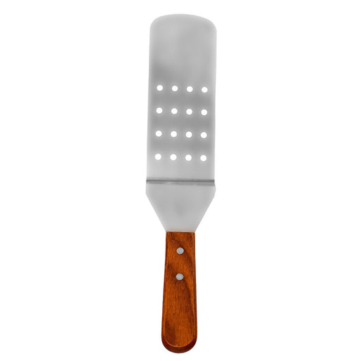 Norpro Stainless Steel Jumbo Slotted Spatula with Mahogany Handle, 12-Inch