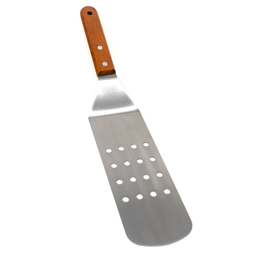 Norpro Stainless Steel Jumbo Slotted Spatula with Mahogany Handle, 12-Inch