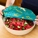 Bee's Wrap Reusable Beeswax Food Wraps, Assorted 3-Pack, Oceans
