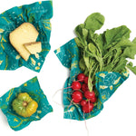 Bee's Wrap Reusable Beeswax Food Wraps, Assorted 3-Pack, Oceans
