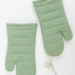 KAF Home Monaco Quilted Oven Mitt, Mineral Green