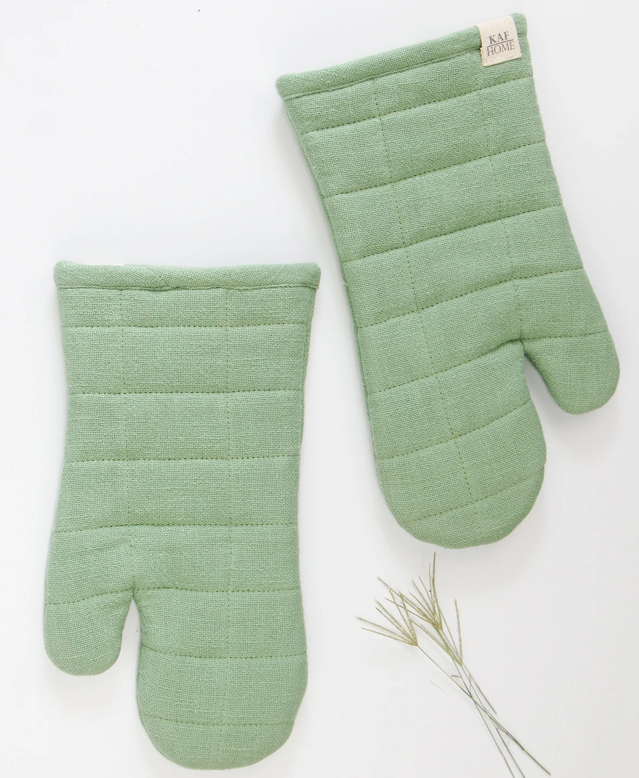 KAF Home Monaco Quilted Oven Mitt, Mineral Green