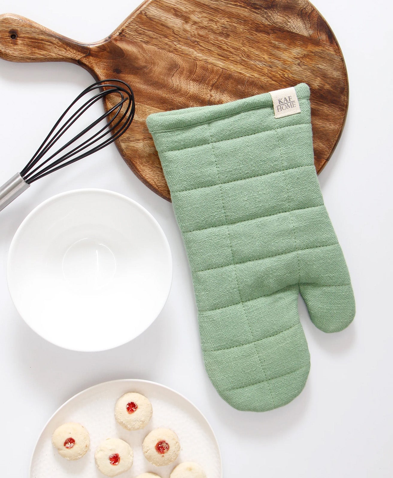 KAF Home Monaco Quilted Oven Mitt, Mineral Green