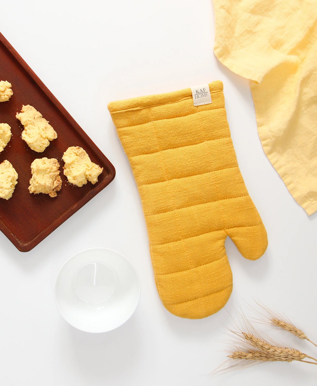 KAF Home Monaco Quilted Oven Mitt, Ochre