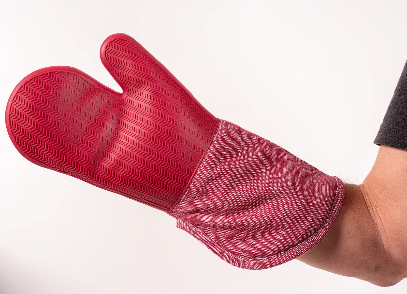 KAF Home Strada Silicone Oven Mitt, Red