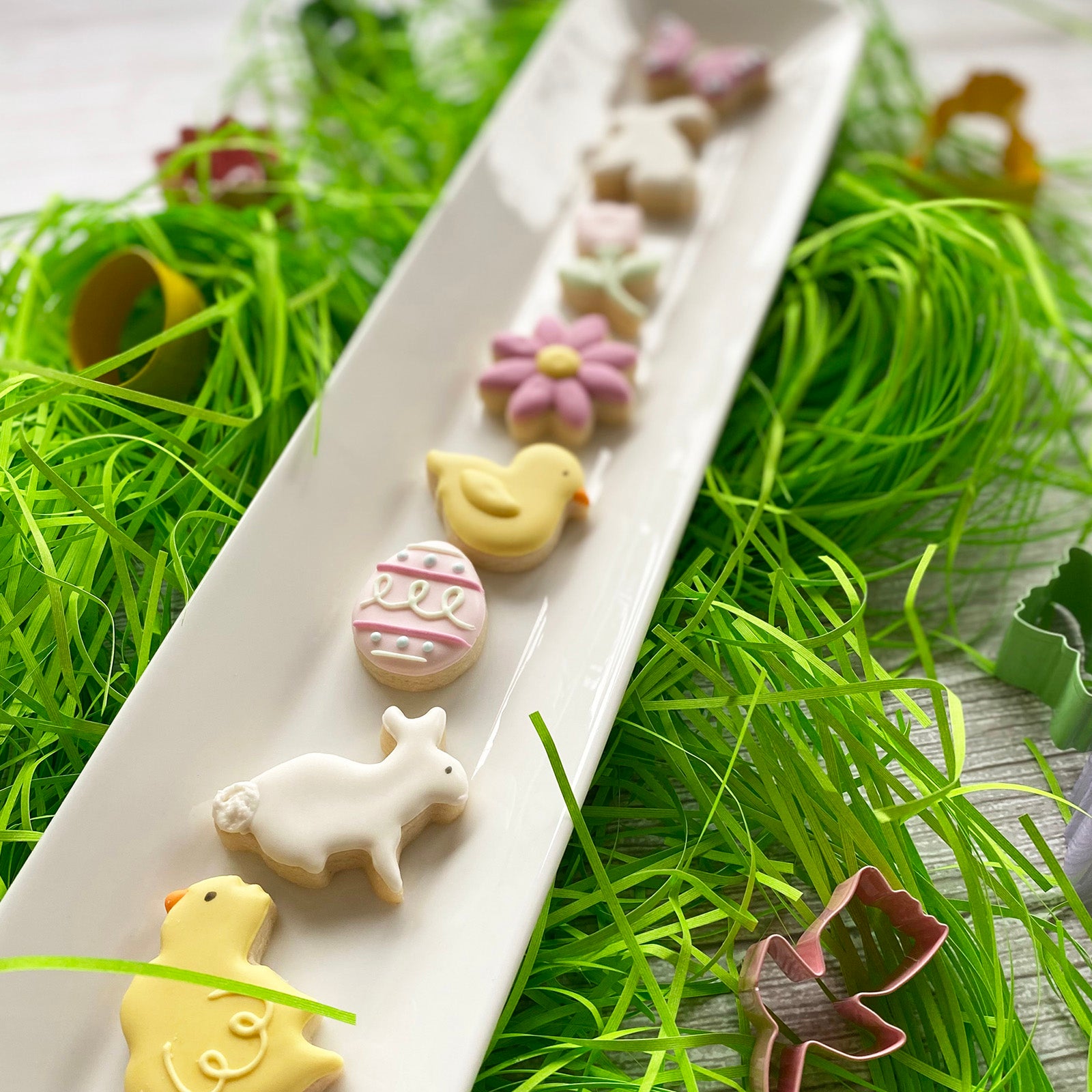 R&M International Mini Easter Cookie Cutter and Stamper Set