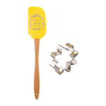 R&M International Daisy and Heart Spatula & Cookie Cutter Set
