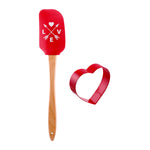 R&M International Daisy and Heart Spatula & Cookie Cutter Set