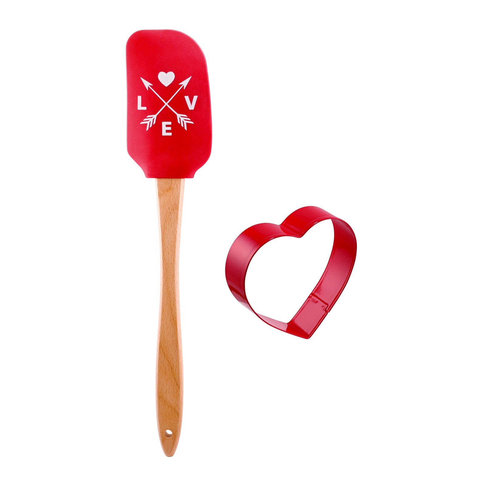 R&M International Daisy and Heart Spatula & Cookie Cutter Set